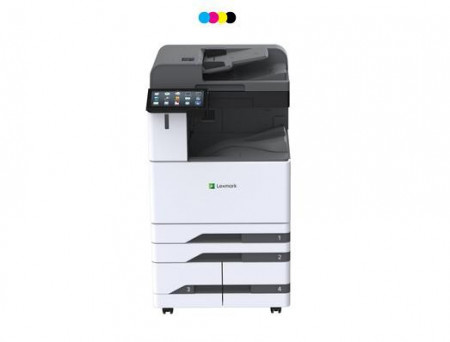 Multifunctional laser color Lexmark CX943adxse, Imprimare/Copiere/Scanare/fax, A3, Grup de lucru mare,Ecran tactil color Lexmark din clasa e-Task de 10 inchi (25 cm),Alimentator multifuncţional de 100 de coli, 2 x 520-Sheet Tray, 2000-Sheet Tandem