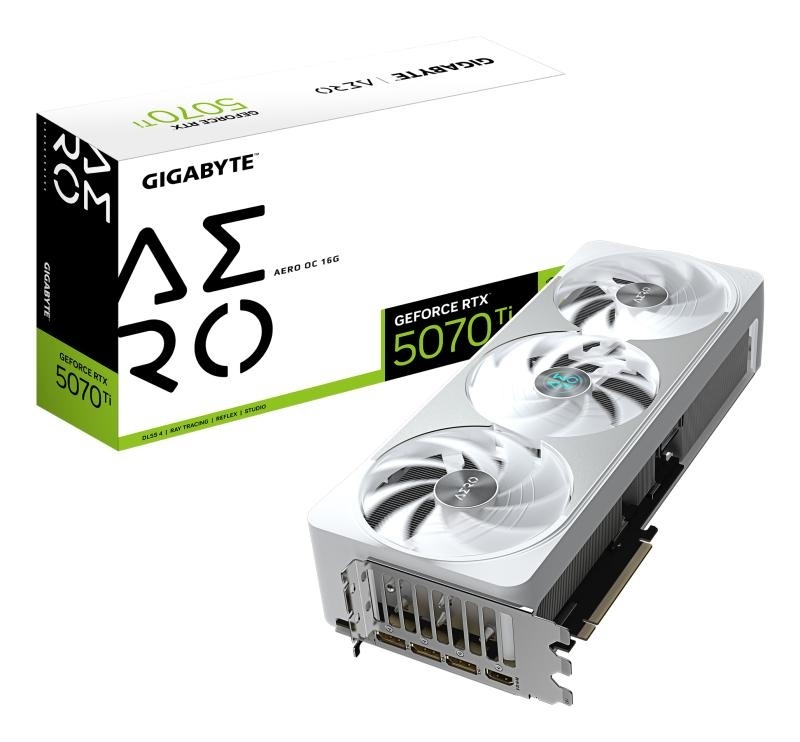 Placa Video GIGABYTE NVIDIA GEFORCE RTX 5070 TI AERO OC 16GB GDDR7 256 bit, PCIE 5.0, 3x DP 1x HDMI - Img 2