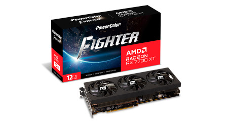 Placa Video POWER COLOR Fighter AMD Radeon RX 7700 XT 12GB, 192 bit GDDR6, PCIE 4.0, 1x HDMI 3x DP
