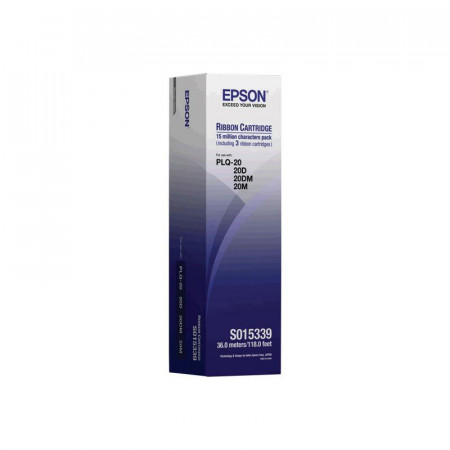 Ribbon Epson S015339, negru, pentru Epson PLQ 20, PLQ 20M, PLQ-22 CS, PLQ-22 CSM