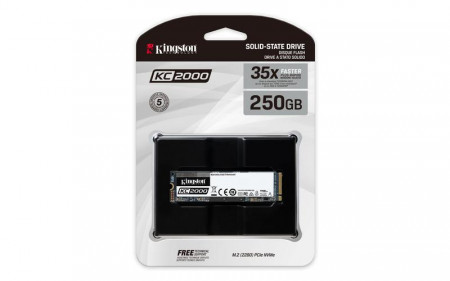 SSD Kingston KC2000, 250GB, NVMe, M.2 2280
