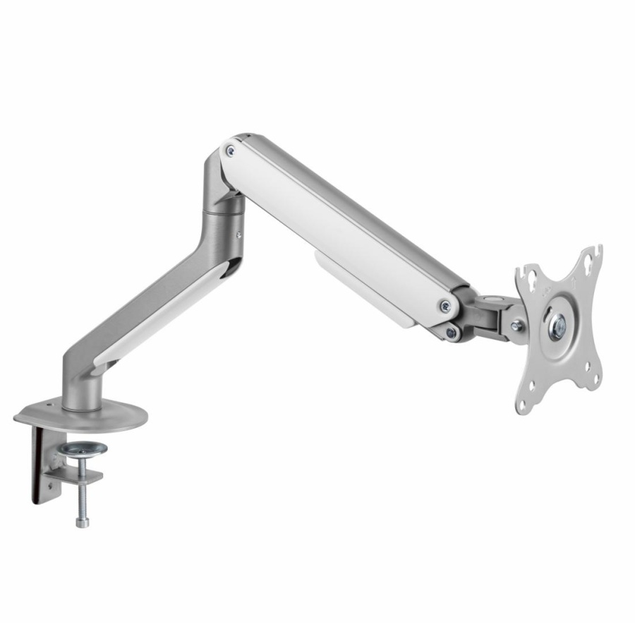 Suport monitor Serioux MM63-C012, compatibilitate dimensiune ecran 17"-32", greutate maximă suportata: (per ecran): 2~9kg, VESA: 75x75, 100x100, inclinare: +55°~-55°, pivotare: +90°~-90°, rotația ecranului: + 180°~-180°, instalare: clemă, grommet - Img 3