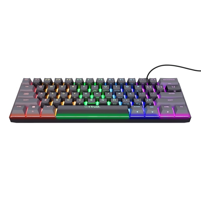 Tastatura mecanica cu fir Trust GXT 867 Acira, USB 2.0. nr taste 61, swtich linear, negru - Img 3