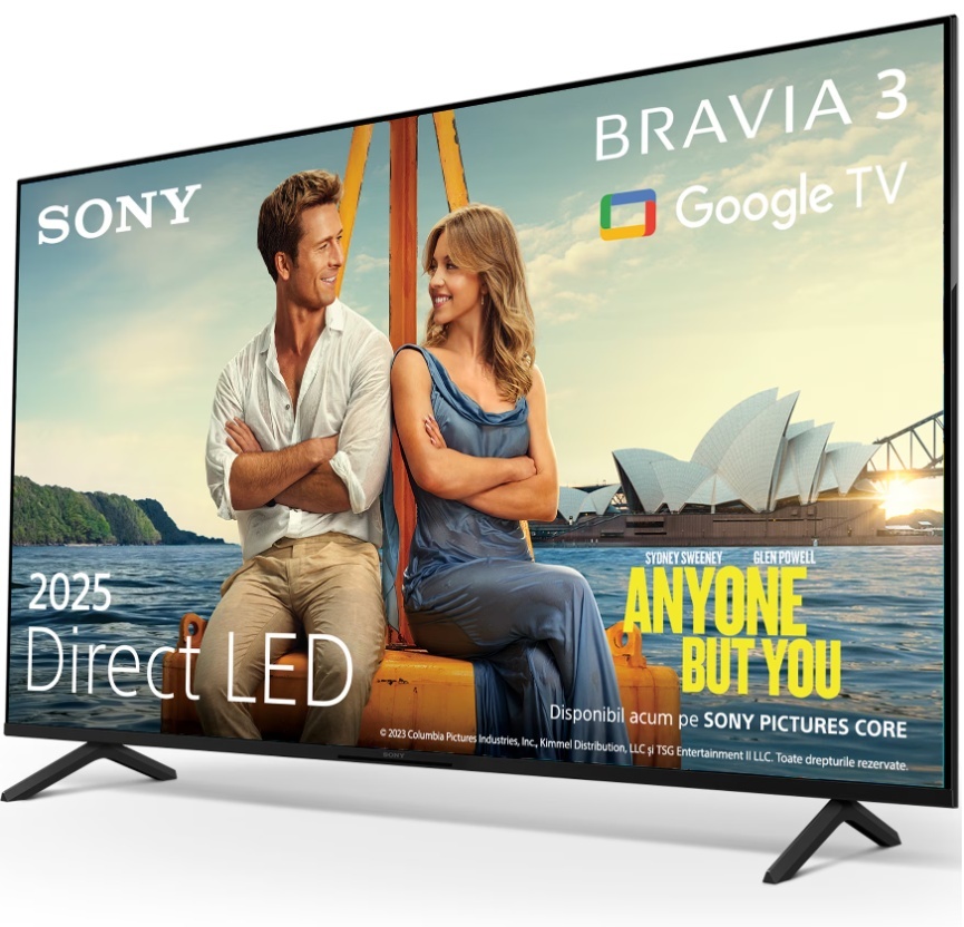 Televizor Sony BRAVIA 3 LED 43S35, 108 cm, Smart Google TV, 4K Ultra HD, Clasa E - Img 2