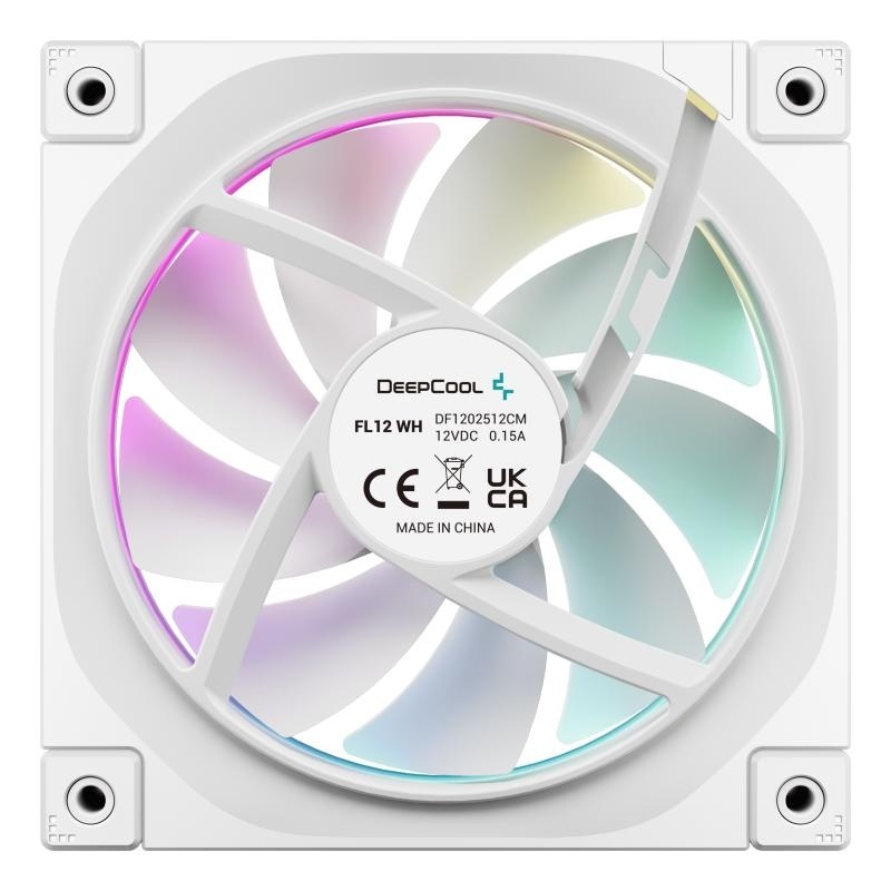 Ventilatoare DEEPCOOL FL12-3in1 120mm ALB, CFM 55, presiune 2.82 mmAq, viteza de rotatie 500-2150 RPM +/- 10% - Img 6