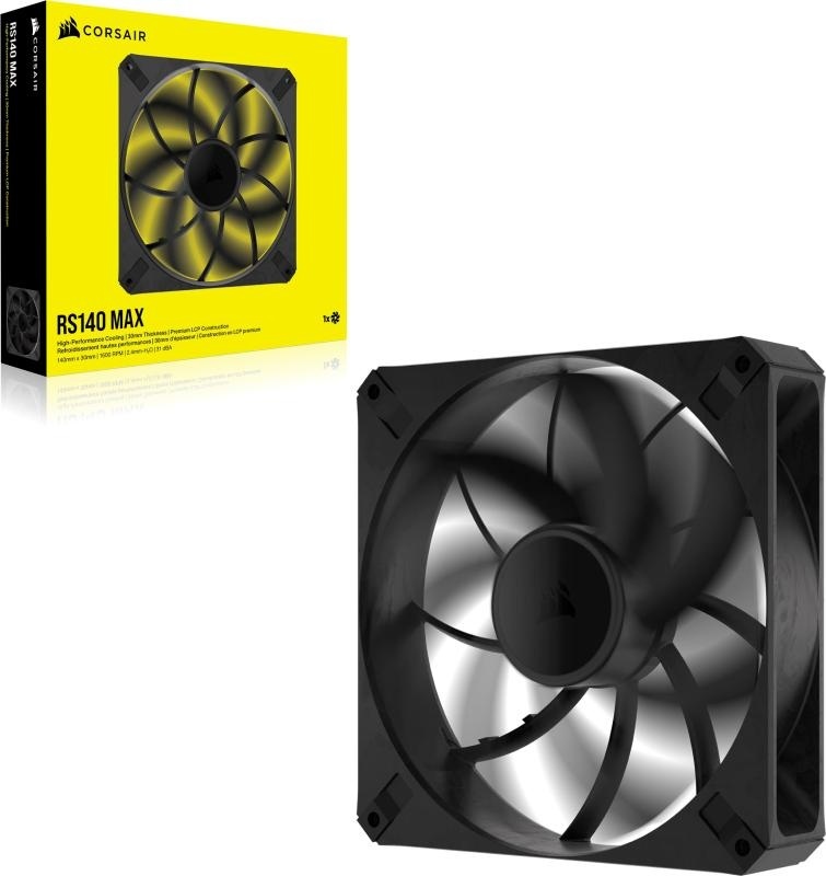 Ventilator Carcasa CORSAIR RS140 MAX THICK 140mm , viteza 2000 RPM +/- 10%, Airflow: 27.5-104 CFM, Presiune Statica: 0.22-2.4 mm-H2O, Nivel de zgomot: 31dBA - Img 4