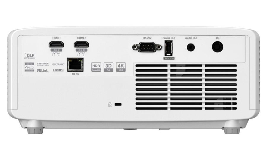 Videoproiector Optoma UHZ66, 4K UHD 3840*2160, 4.000 lumeni, 500.000:1, 16:9/ 16:10/ 4:3, 303" dimensiune maxima imagine, laser 30.000 ore, 9.4 m distanta maxima de proiectie, zoom 1.6x, 2* HDMI, audio out, USB-A power 1.5A, RJ45, RS232, 28- 35 dB, Full - Img 3