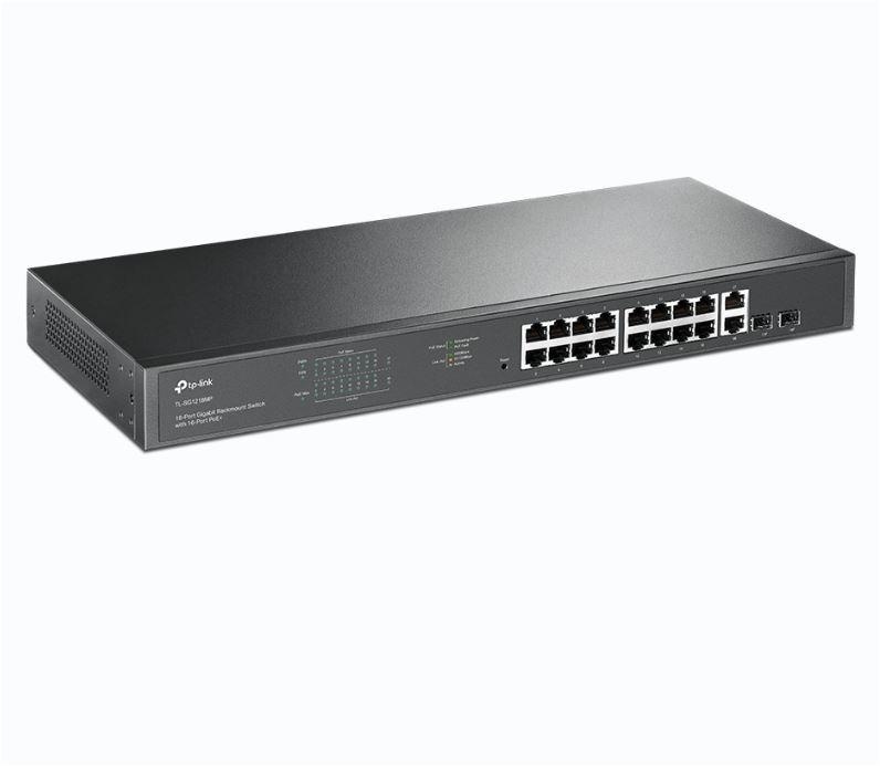 "18-Port Gigabit Rackmount Switch with 16-Port PoE+ PORT: 16× Gigabit PoE+ Ports, 2× Gigabit Non-PoE Ports, 2× Combo Gigabit SFP Slots SPEC: 802.3at/af, 250 W PoE Power, 1U 19-inch Rack-mountable Steel Case FEATURE: Plug and Play" - Img 3
