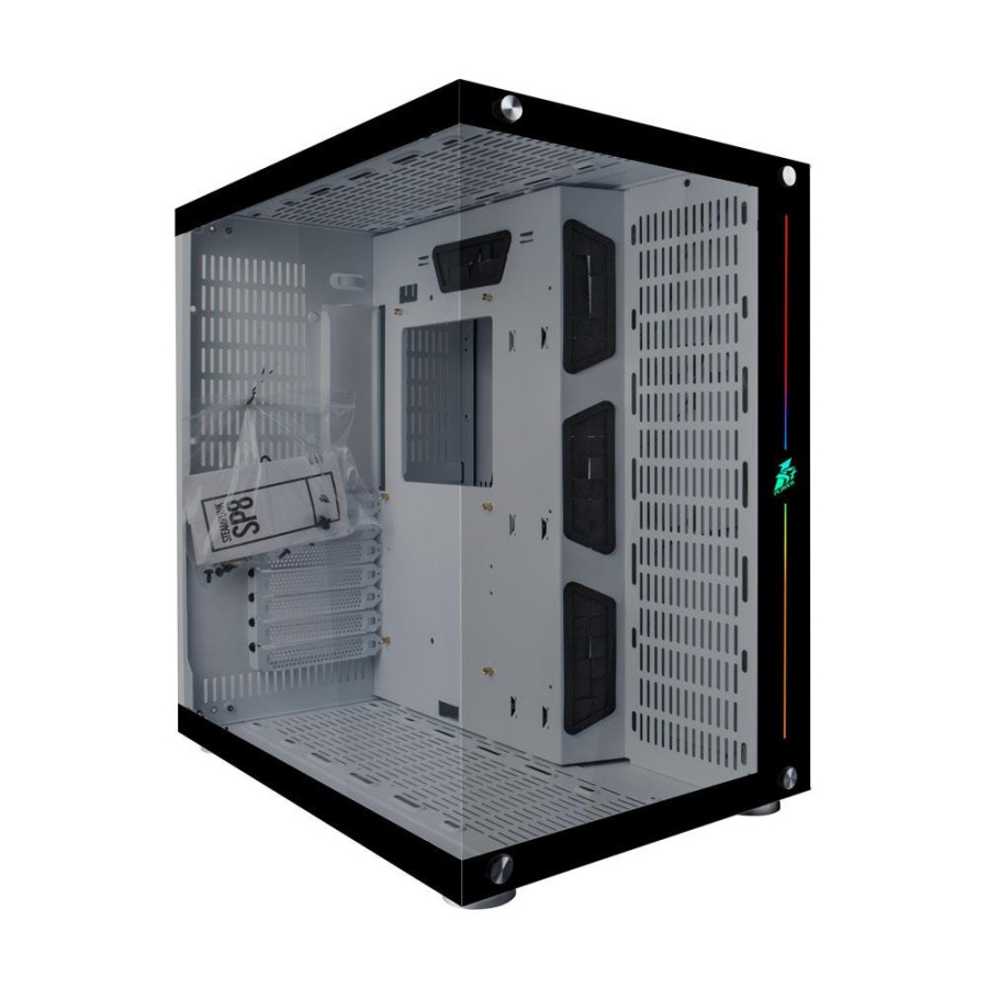 Carcasa 1stPLAYER Gaming SP8-wh SteamPunk, ATX, 7 ventilatoare aRGB, telecomanda, alb - Img 2