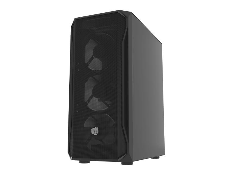 Carcasa FURY SHOBO SH4F Mid Tower NEGRU, Tempered Glass, Sloturi Expansiune 7, Drive Bays: 2x3.5" 2x2.5", Ventilatoare Suportate: 8 (spate: 1x120mm, fata: 3x120mm sau 3x140mm, sus: 2x120mm sau 1x140mm, jos: 2x120mm), Ventilatoare Incluse: 4 (4x120mm), - Img 3
