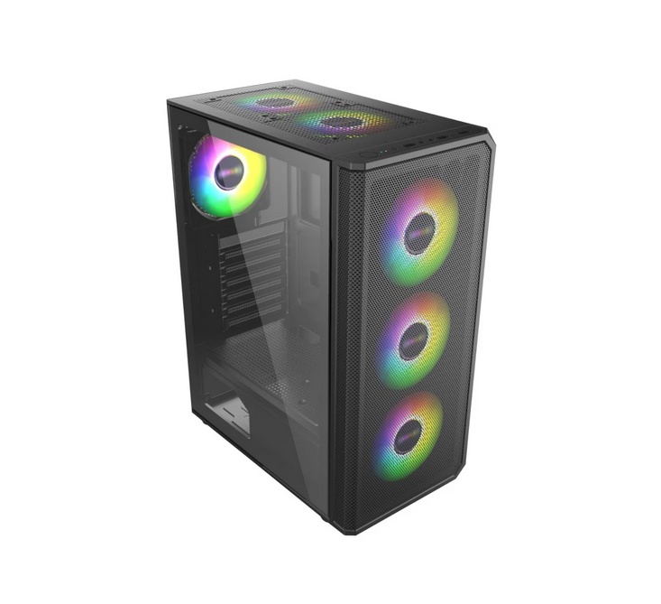 Carcasa PRO GAMING GHOST Mid Tower ARGB Negru - Img 2