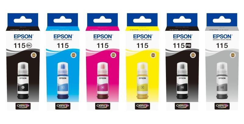 Cartus cerneala Epson 115, photo black, capacitate 70ml / 6200 pagini, compatibil cu: Epson EcoTank L8160, EcoTank L8180. - Img 4