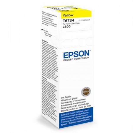 Cartus cerneala Epson T6734, yellow, capacitate 70ml, pentru Epson L800