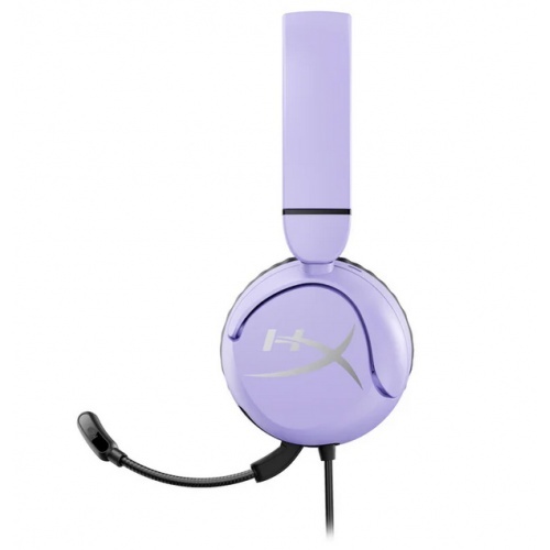 Casti gaming cu fir HyperX Cloud Mini, PC/Nintendo Switch/controllere PS/Xbox/tablete, volum limitat la 85dB, Bluetooth/Jack 3.5 mm, autonomie pana la 25 de ore, frecventa raspuns 20 Hz - 20 KHz, mov - Img 2