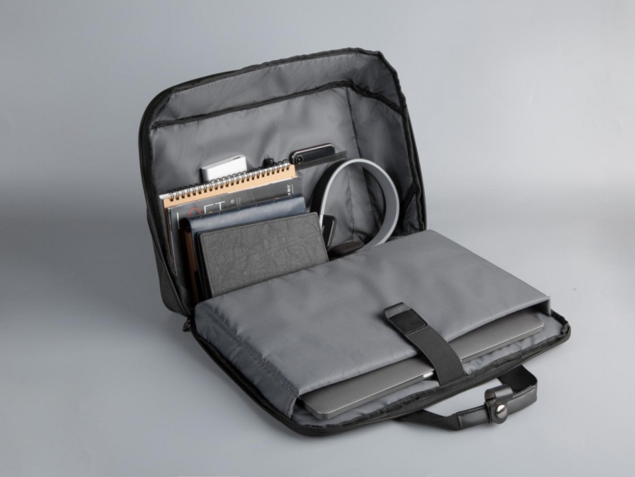 Geanta notebook Serioux, SMART TRAVEL ST9610, dimensiuni 43 x 11 x 30cm, rezistent la apa, compartimente multiple, compartimet laptop pana la15.6", bretea spate pentru prindere troller, curea de umar ajustabila ,material poliester - Img 4