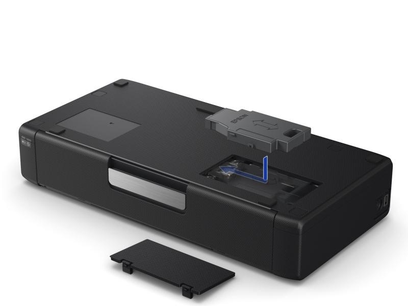 Imprimanta inkjet color portabila Epson WF-100W, dimensiune A4, viteza 7ppm alb-negru, 4ppm color, rezolutie 5760x1440 dpi, alimentare hartie 20 coli, interfata USB2.0, Wireless, Wi-Fi Direct, PictBridge, Google Cloud Print, Air Print, Epson Connect - Img 9