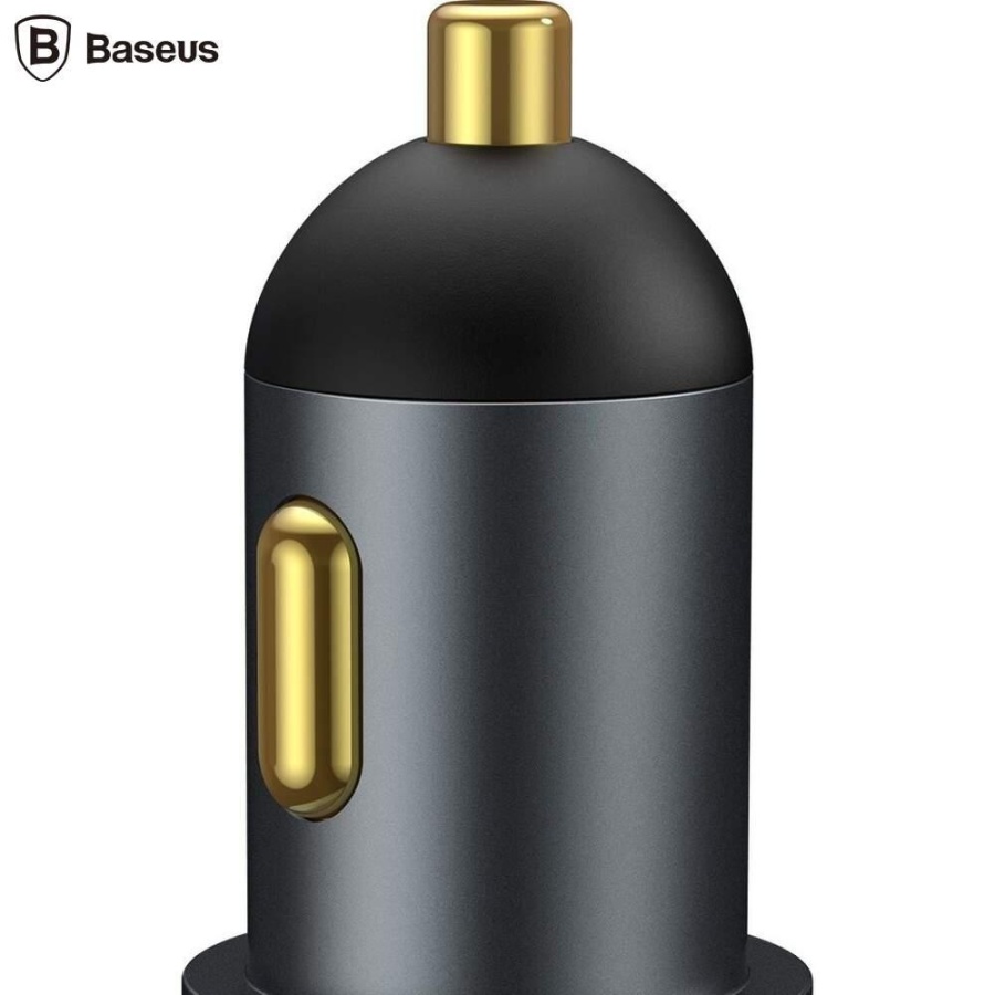 Incarcator auto Baseus Share Together, 1 x USB Output 5V/3A, 1 x USB Type-C max 5V/3A si 1 x bricheta auto 60W, total output 120W, pt. bricheta auto, gri - Img 5
