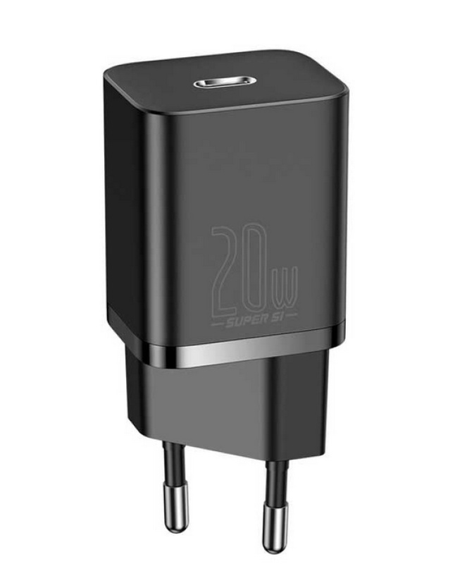 INCARCATOR retea Baseus Super Si, Quick Charge 20W, 1 x USB Type-C 5V/3A max, negru - Img 5