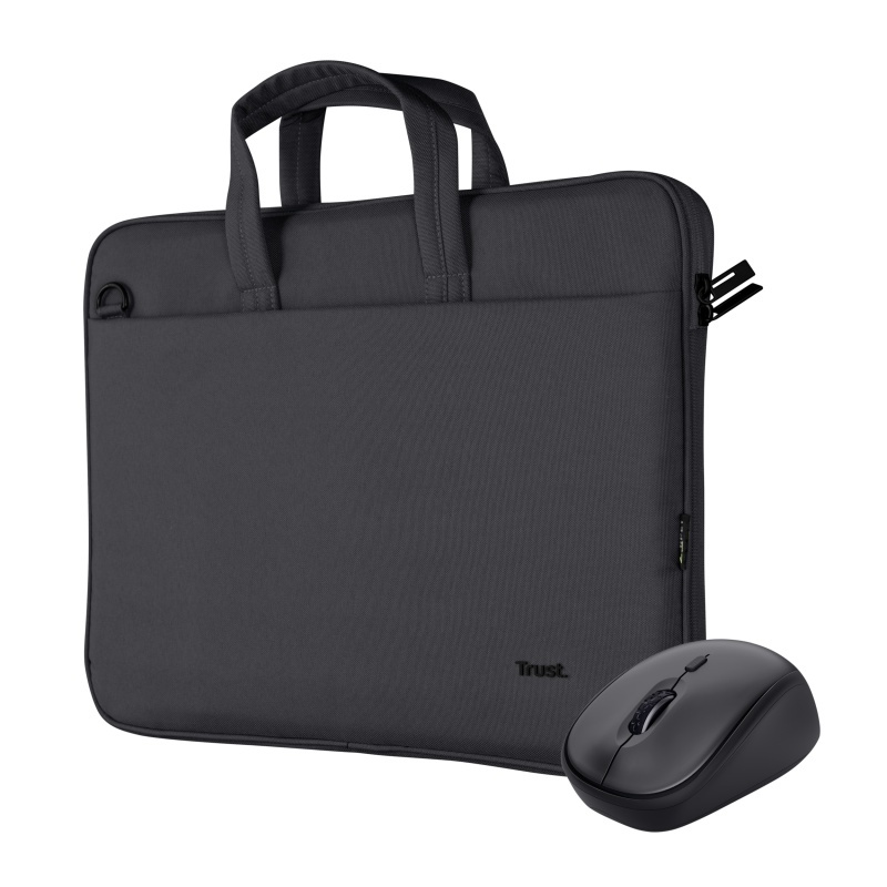 Kit Geanta de laptop Trust Bologna pentru laptop-uri cu diagonala de pana la 16", mouse Trust wireless, negru - Img 9