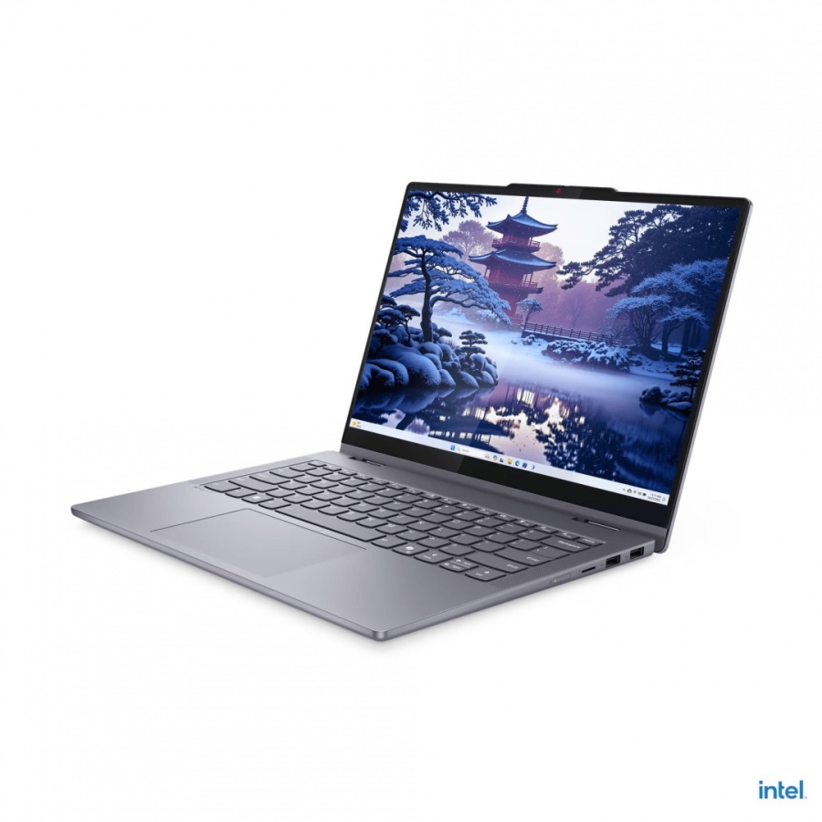 Laptop Lenovo IdeaPad 5 2-in-1 14IAL10, 14" WUXGA (1920x1200) IPS 300nits Glossy, 45% NTSC, 60Hz, TÜV Low Blue Light, Glass, Touch, Intel® Core Ultra 5 225U, 12C (2P + 8E + 2LPE) / 14T, Max Turbo up to 4.8GHz, 12MB, video Integrated Intel® Graphics, RAM - Img 2