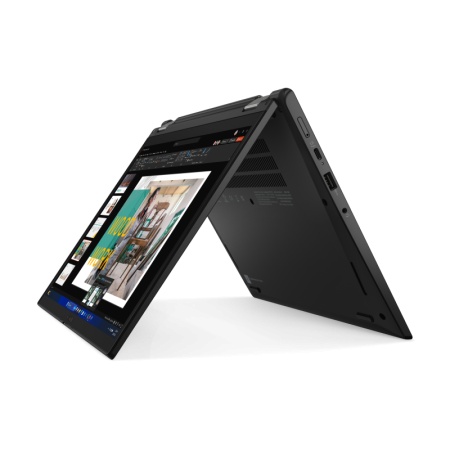 Laptop Lenovo ThinkPad L13 2-in-1 Gen 5 (Intel);13.3" WUXGA (1920x1200) IPS 300nits Anti-reflection / Anti-smudge, 100% sRGB, Touch - OGS, 10- point Multi-touch;Intel® Core™ Ultra 7 155U, 12C (2P + 8E + 2LPE) / 14T, Max Turbo up to 4.8GHz, 12MB;Video