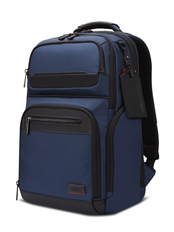 Lenovo ThinkPad Executive 16" Backpack, 22L capacity, 36.2 x 25.3 x 2.2 cm, 1.8kg, Outside Fabric Material: polyester 88%, leather 12%, Navy - Img 9