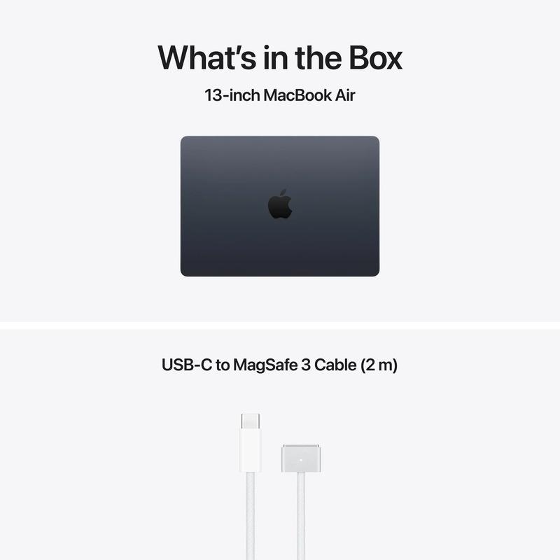 MacBook Air 13.6" Retina/Apple M5 (CPU 10-core, GPU 10-core, NeuralEngine16-core)/16GB/512GB - Midnight - US English KB (No Adapter) - 2026 (CTO from MDHE4RO/A) - Img 3