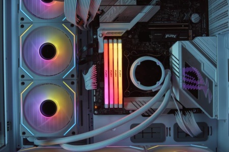 Memorie RAM Kingston, DIMM, DDR5, 32GB, 7200MHz, CL38, 1.35V, FURY Renegade White, RGB, Kit of 2 - Img 10