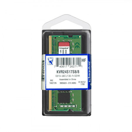Memorie RAM notebook Kingston, SODIMM, DDR4, 8GB, CL17, 2400Mhz