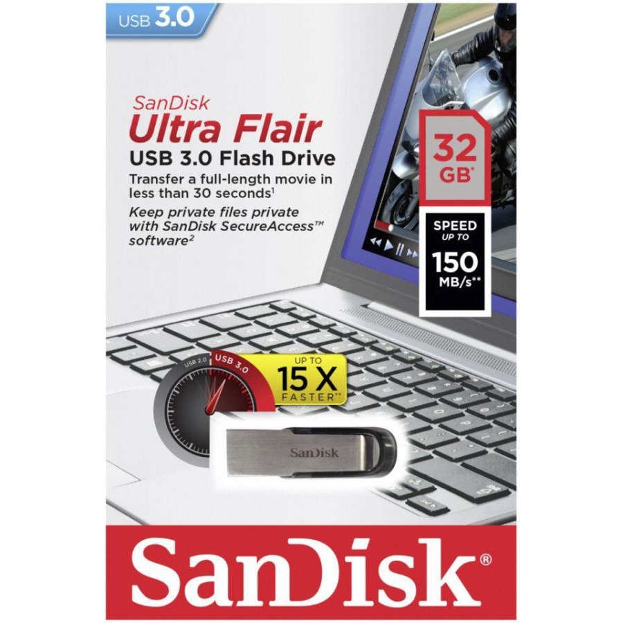 Memorie USB Flash Drive SanDisk Ultra Flair, 32GB, USB 3.0 - Img 2