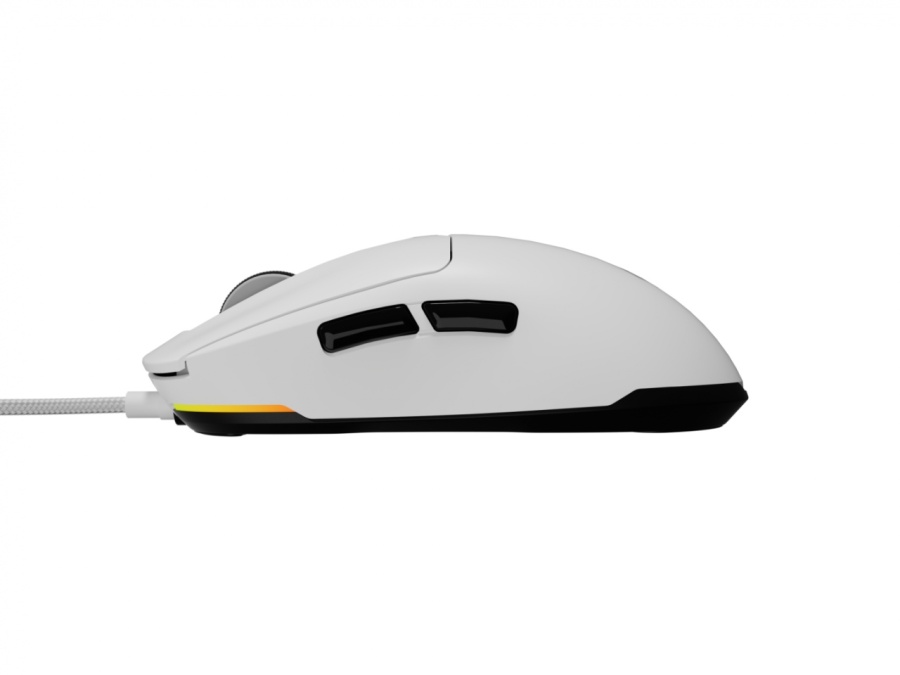 Mouse gaming cu fir Gensesis Krypton 660, interfata USB, 12000 DPI, 6 butoane, iluminare RGB, alb - Img 9