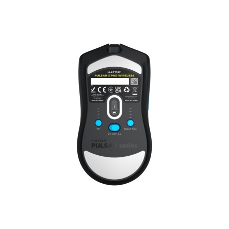 Mouse gaming wireless Hator Pulsar 3 PRO, polling rate pana la 1000Hz, senzor Optical PixArt PAW 3950, rezolutie maxima 30000 DPI, switch HATOR® Optical 100M, side switch Kailh 3M, durata de viata baterie in wireless mode pana la 120 de ore, negru - Img 3