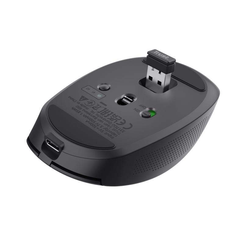 Mouse Trust Ozaa compact, rezolutie maxima 3200 DPI, interfata USB-A, USB-C, negru - Img 10