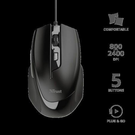 Mouse Trust Voca Comfort Mouse, negru - Img 3