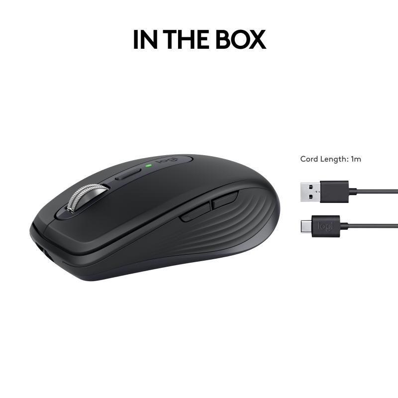 Mouse wireless Logitech MX Anywhere 3S, cu laser, 6 butoane, rezolutie maxima 8000 DPI, negru - Img 12