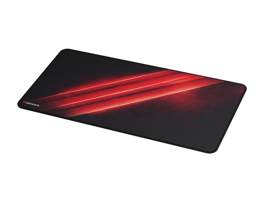 Mousepad Genesis Carbon 500 Maxi Flash, material cauciuc + textil, dimensiuni 900x450x2.5 mm, negru/rosu - Img 2