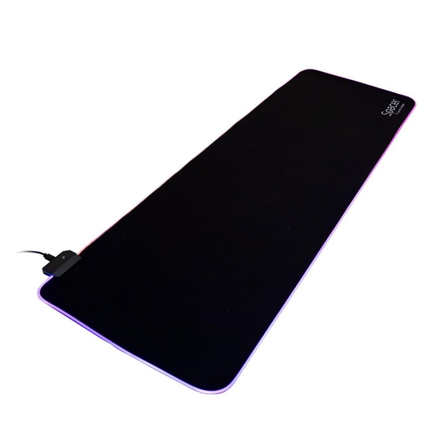 Mousepad Spacer RGB gaming, cauciuc si material textil, 900 x 300 x 3 mm, 1.8 m lungime cablu, 13 moduri de iluminare, statice si dinamice, negru/rgb - Img 4