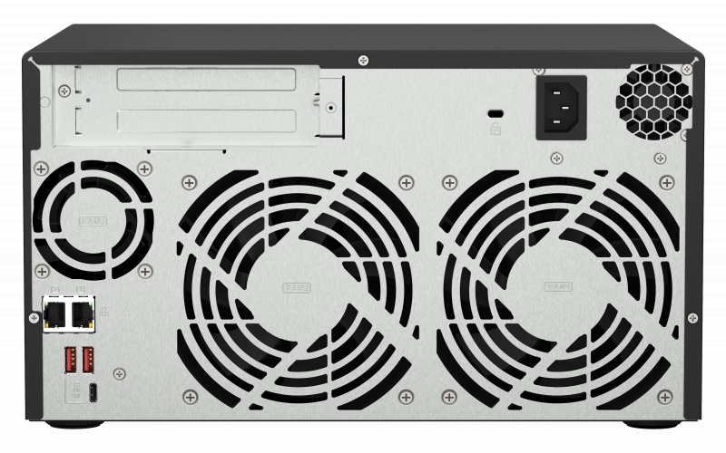 NAS QNAP 873A 8-Bay, CPU AMD Ryzen V1000 series V1500B 4C/8T 2.2GHz, RAM 8GB (1x 8GB) DDR4 (2 x SODIMM slots, max. 64GB, suport optional ECC RAM), 8x 2.5/3.5 SATA 6Gbps, 2x M.2 2280 NVMe PCIe Gen3 x1 HDD (neincluse), LAN: 2 x 2.5GbE (optional port 10GbE - Img 2