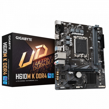 Placa de baza Gigabyte H610M K LGA 1700, 2x DDR4, 1x HDMI, 1x PCIe x16, 1x PCI x1, 1x M.2, 2x SATA 6 Gb/s, 1 Gbps LAN, mATX