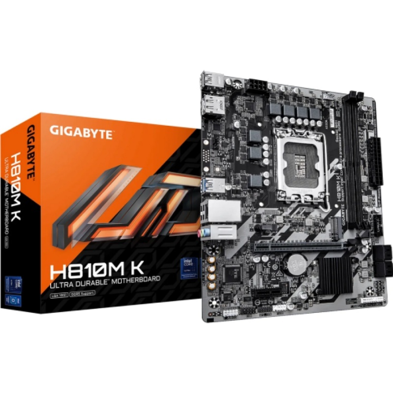 Placa de Baza GIGABYTE H810M K LGA1851, 2x DDR5, 1x DP 1x HDMI, 1x PCIE 4.0 x16 1x PCIE 3.0 x1, 1x M.2, 4x SATA 6GB/s, mATX - Img 6