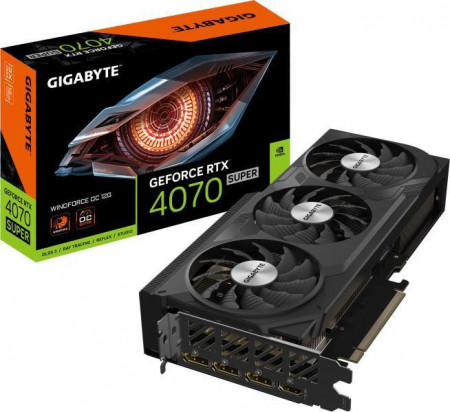 Placa video GIGABYTE GeForce RTX 4070 SUPER Windforce OC 12GB GDDR6X 192-bit DLSS 3.0