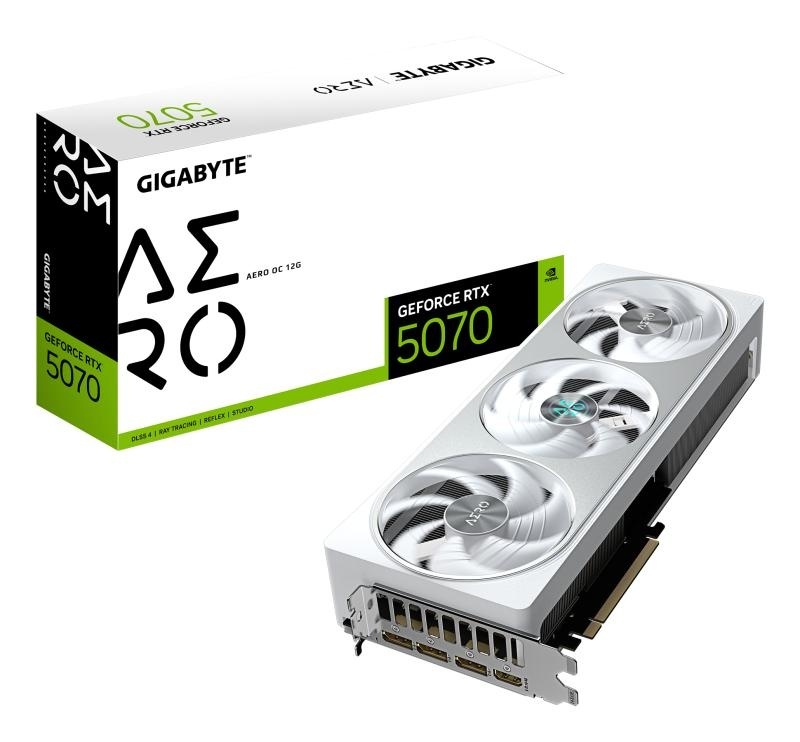 Placa Video GIGABYTE GEFORCE RTX 5070 AERO OC 12GB GDDR7 192 bit, PCIE 5.0, 3x DP 1x HDMI - Img 2