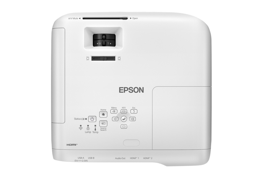 PROJECTOR EPSON EB-FH54, Tehnologie 3LCD, Luminozitate: 4100 lumeni, Rezolutie: 1080p, Aspect: 16:9, Contrast 16.000 : 1, Sursa lumina: Lampa, Dimensiune maxima proiectie: 31"-304", Distanta proiectie: 0.9m-8.9m, Interfata: USB, WI-FI, 2 x HDMI, - Img 2