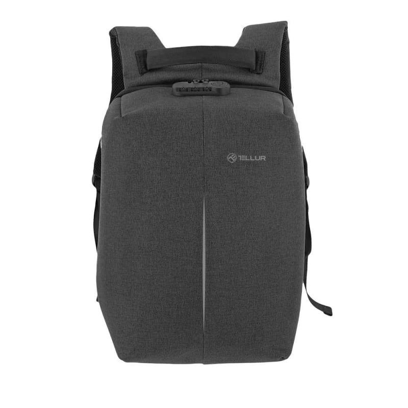 Rucsac laptop Tellur Antifurt V2, cu port USB, 15.6", negru - Img 6