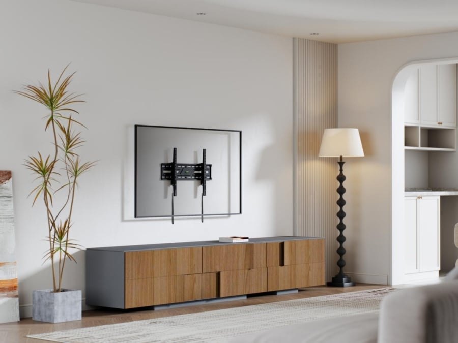 Suport perete TV Serioux 37-86" Tilt 75kg Profil 50mm Material: Otel Finisarea suprafeței: vopsea electrostatica Dimensiune ecran: 37"-86" Compatibilitate VESA: 75x75, 100x100, 100x150, 150x100, 100x200, 200x100, 150x150, 200x200, 200x300, 300x200, - Img 10