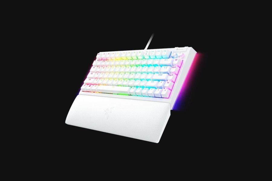 Tastatura mecanica gaming BlackWidow V4 75%, taste ABS, layout US, iluminare RGB, cu 6 butoane customizabile, suport pentru incheietura magnetic, alb - Img 3
