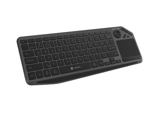 Tastatura wireless Natec TURBOT 2, material taste ABS, numar taste 90, mecanism taste X-Scissors, toucpad pentru smart TV inclus, negru - Img 2