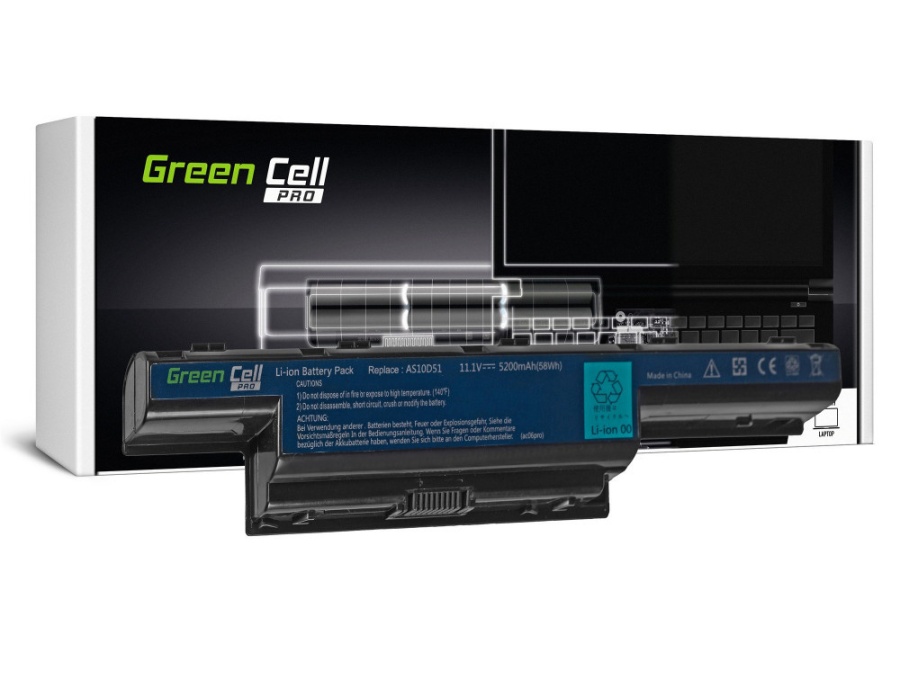 Baterie compatibila Green Cell PRO pentru laptop Acer Aspire 4251 4252 4350 4560 4750 4752 5250 5741 5750 7741 7750 E1-451 E1-521 E1-531 E1-571, TravelMate 4740 5740, model Acer AS10D31 AS10D41 AS10D51 AS10D73 AS10D75 AS10D81 - Img 3