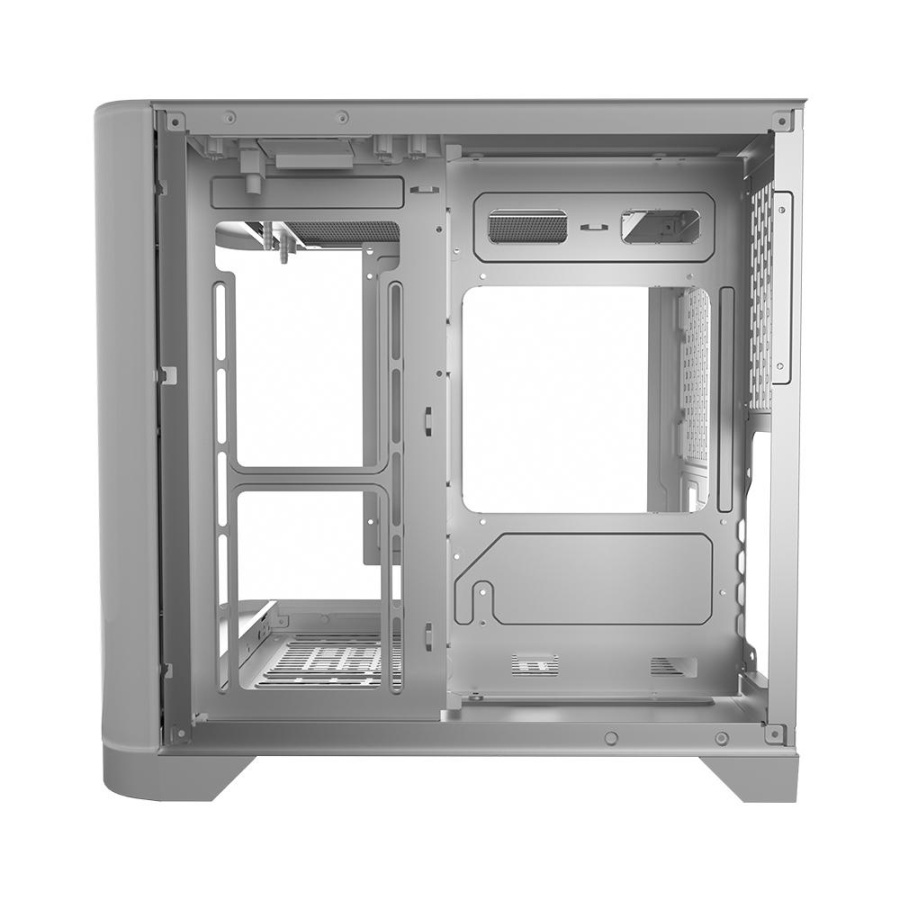 Carcasa 1stPlayer gaming UV5-wh-Hub, 5 ventilatoare aRGB infinity efect plus PWM, telecomanda, Micro-ATX, alb - Img 6
