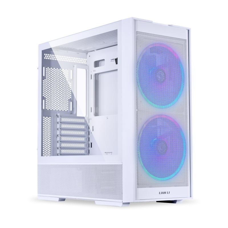 Carcasa LIAN LI LANCOOL 206 Mid Tower RGB ALB, Tempered Glass, Sloturi Expansiune 7, Drive Bays: 2x3.5" sau 1x2.5" 1x 3.5", Ventilatoare Suportate: 9 (spate: 1x120mm, sus: 3x120mm sau 2x140mm, fata: 3x120mm sau 2x140mm sau 2x160mm, invaluit in sursa: - Img 2
